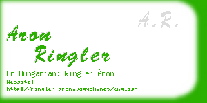 aron ringler business card